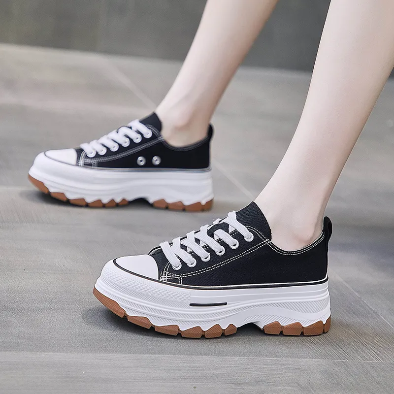 MEXICAN Slip Resistant, Abrasion Resistant, Coverage Height Increasing Low Top Canvas Shoes Women's-4