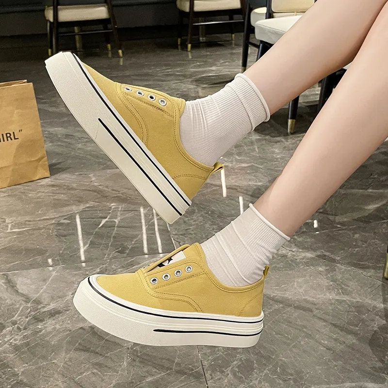 MEXICAN Slip Resistant, Abrasion Resistant, Lightweight, Height Increasing Low Top Canvas Shoes Women's-16