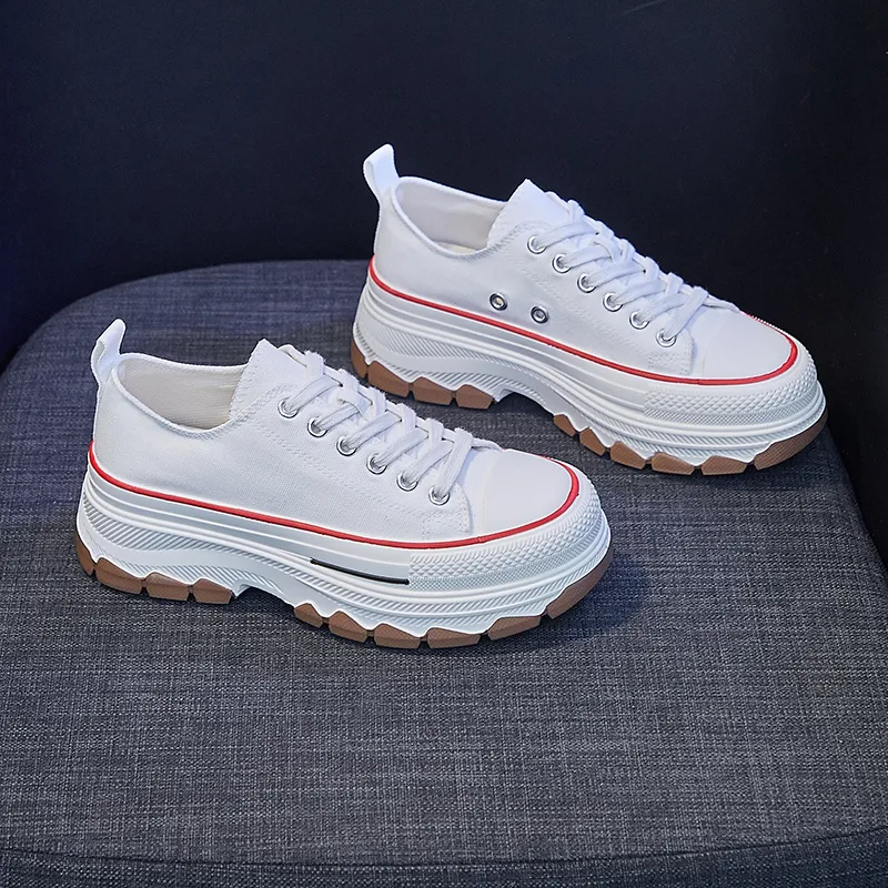 MEXICAN Slip Resistant, Abrasion Resistant, Coverage Height Increasing Low Top Canvas Shoes Women's-7