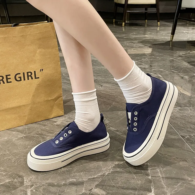 MEXICAN Slip Resistant, Abrasion Resistant, Lightweight, Height Increasing Low Top Canvas Shoes Women's-22