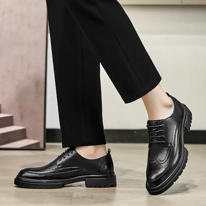 MEXICAN Dress Shoes Men Low Top Black/Brown-1