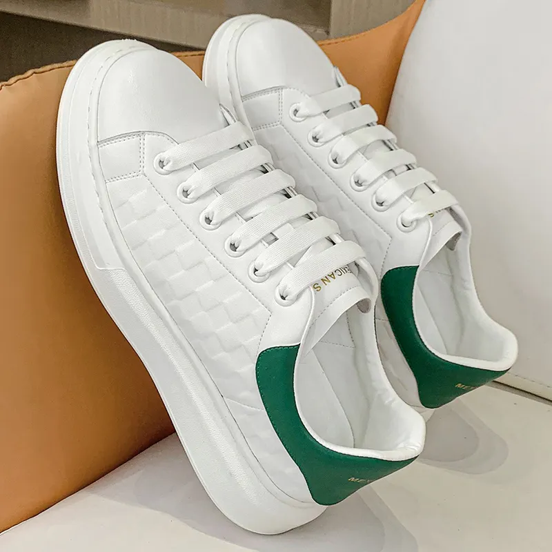 MEXICAN Anti Slip Wear Resistant Skateboard Shoes Men's White-1