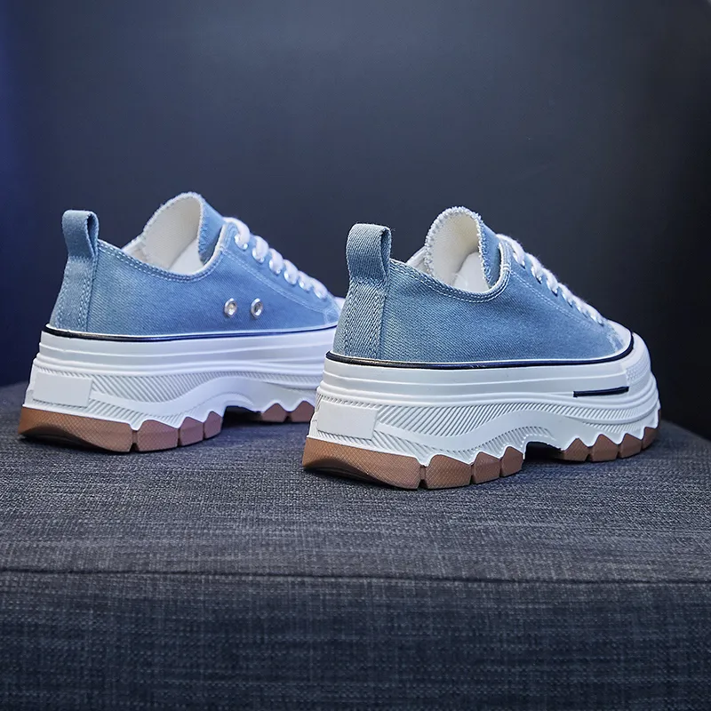 MEXICAN Slip Resistant, Abrasion Resistant, Coverage Height Increasing Low Top Canvas Shoes Women's-23