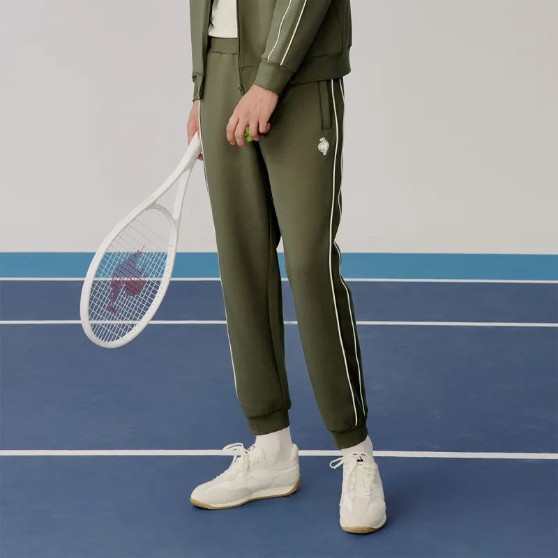 Le Coq Sportif Knitted Sweatpants Men's Olive Green-5