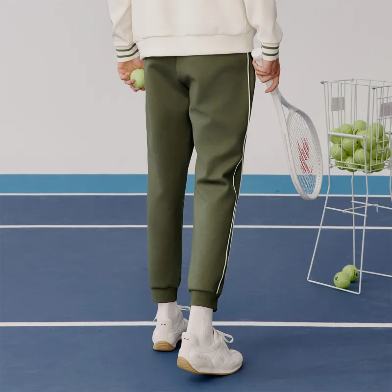 Le Coq Sportif Knitted Sweatpants Men's Olive Green-3