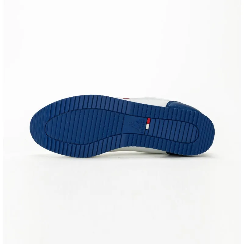 Le Coq Sportif Non-slip Lightweight Low-Top Casual Shoes Unisex White Red Blue-3