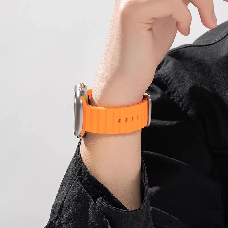 KUWU STREET Apple Compatibility Watch Band 210mm Silicone Material-8
