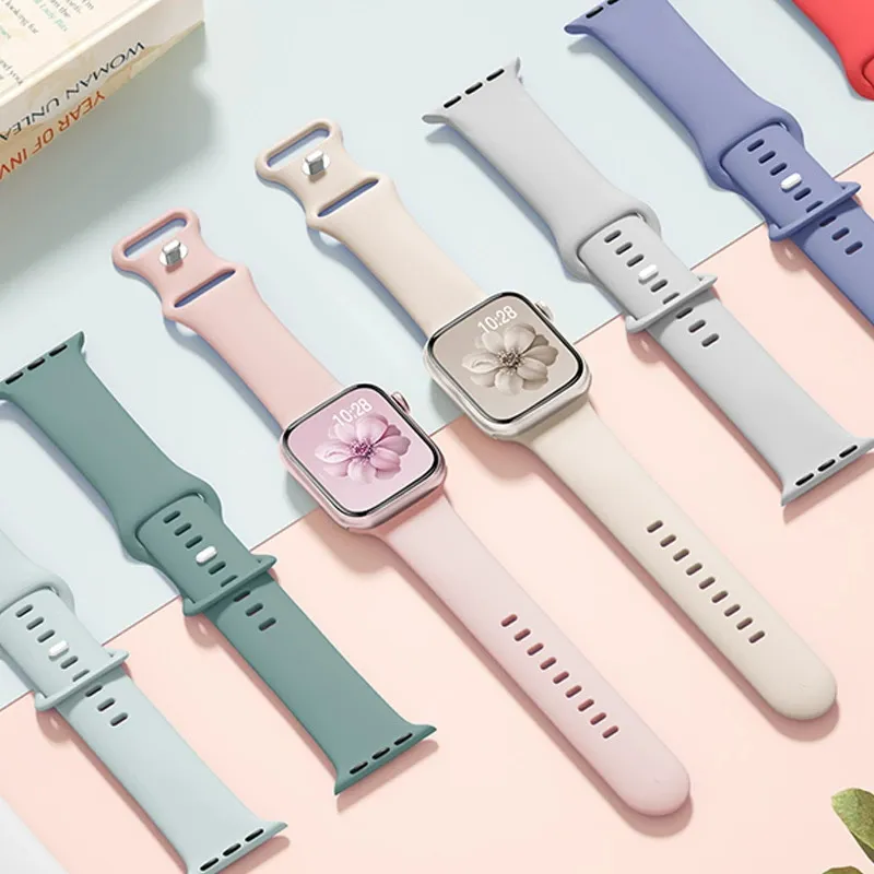 APEPALOG Apple IWatch S10/S9/S8/S7/SE Compatibility Watch Band Silicone Material-14