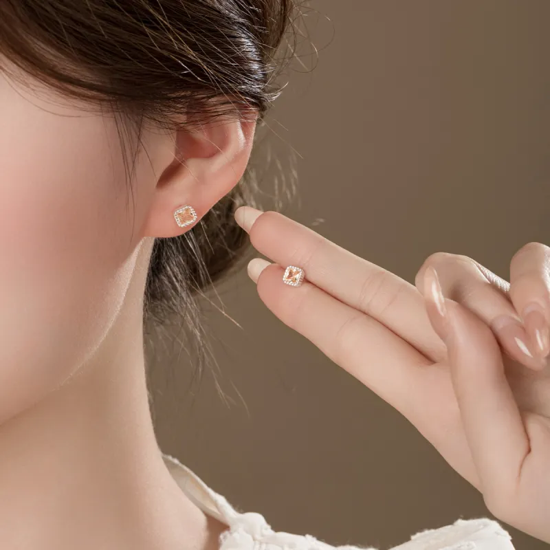 KMONADO 999 Fine Silver Trendy Fashion Luxurious Elegance Niche Design Versatile Earlobe Piercing Unisex-6