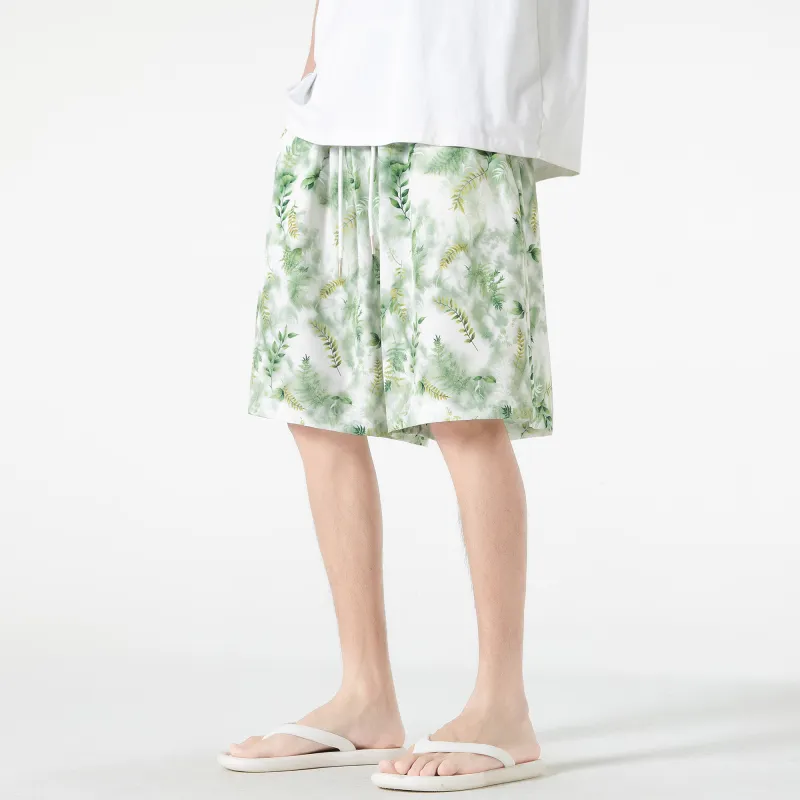 GSUE Casual Shorts Summer Unisex Taihu Green-2