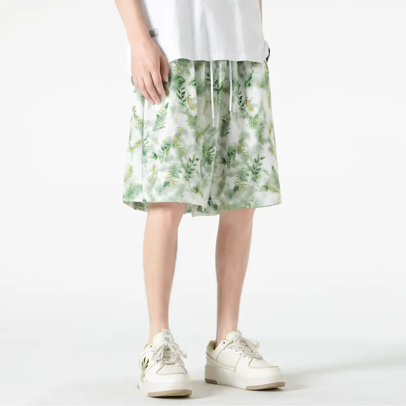 GSUE Casual Shorts Summer Unisex Taihu Green-6