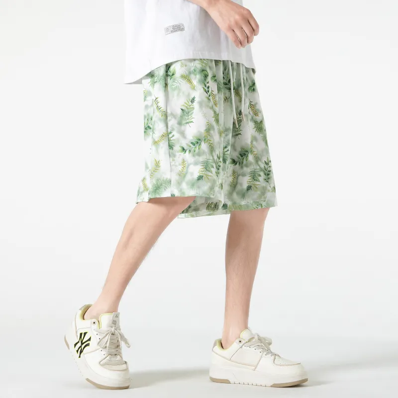 GSUE Casual Shorts Summer Unisex Taihu Green-5