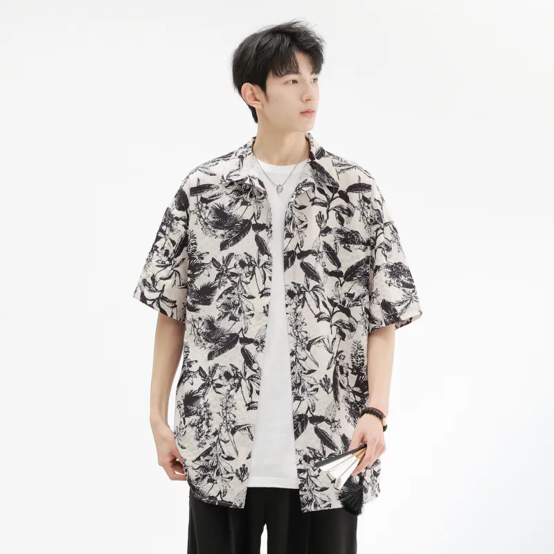 Lulifama Fashion Versatile Shirt Active Summer Essentials Unisex Cuban Apricot Specialty-4