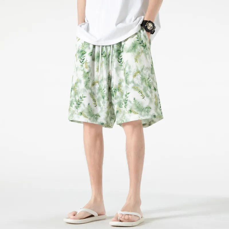 GSUE Casual Shorts Summer Unisex Taihu Green-3