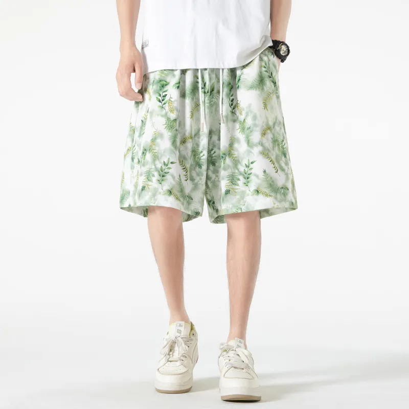 GSUE Casual Shorts Summer Unisex Taihu Green-11
