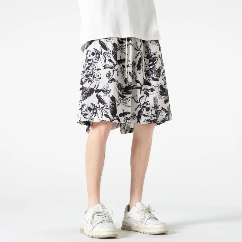 GSUE Casual Shorts Summer Unisex Cuban Apricot-5