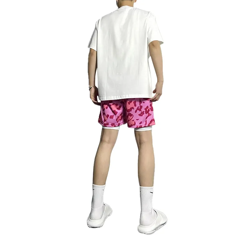 GSUE Casual Shorts Unisex Pink Leopard-1