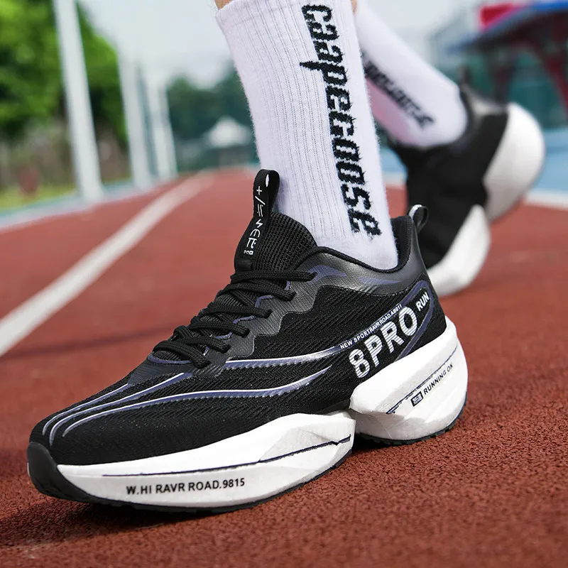COMVIEW Running Shoes Unisex Low Top Obsidian Black/Radiant Blue Star/Dreamy World-17