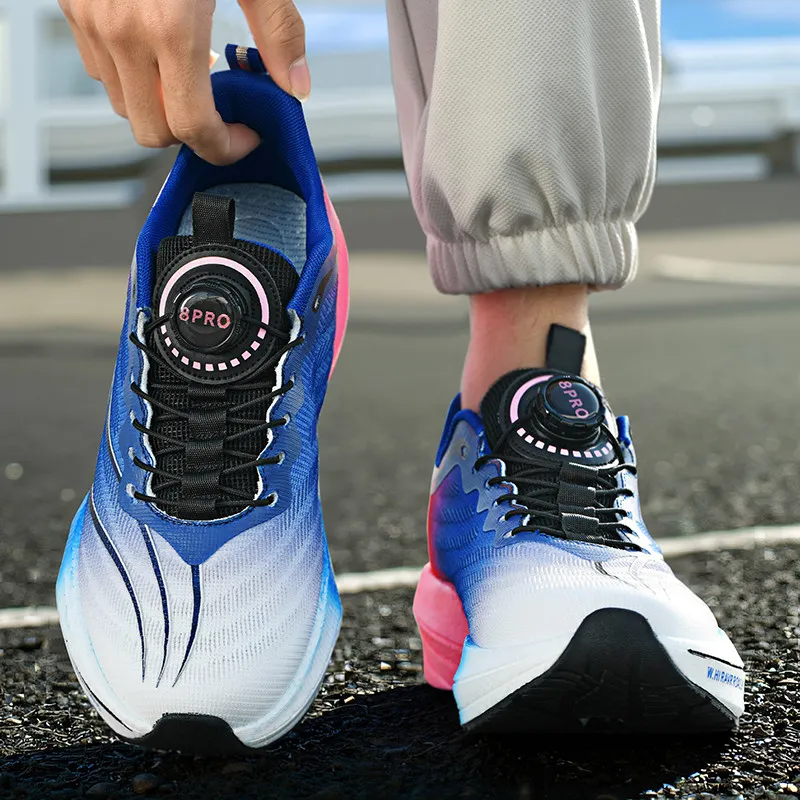 COMVIEW Running Shoes Unisex Low Top Obsidian Black/Radiant Blue Star/Dreamy World-70