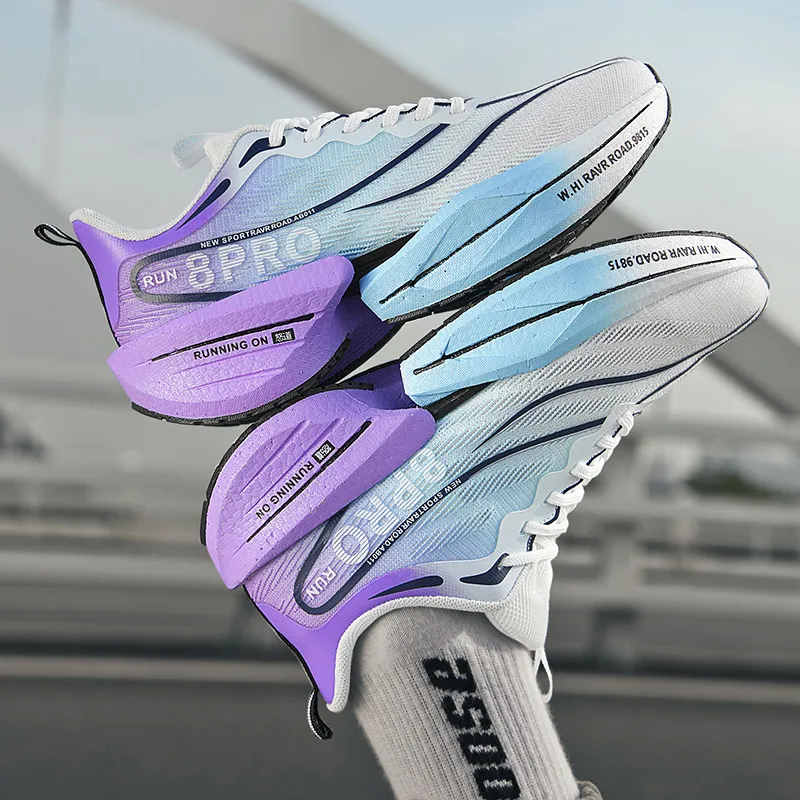 COMVIEW Running Shoes Unisex Low Top Obsidian Black/Radiant Blue Star/Dreamy World-5