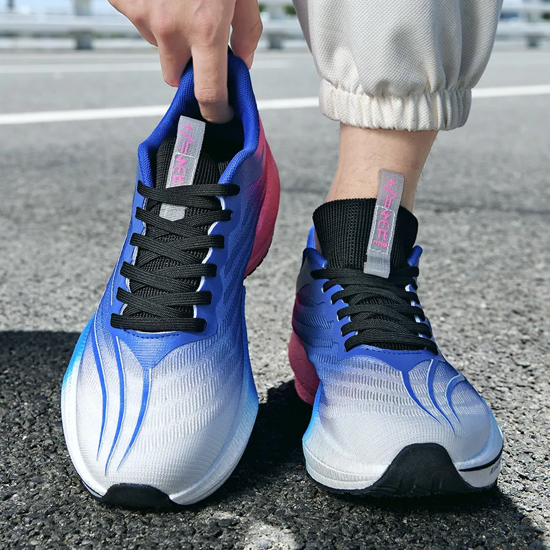 COMVIEW Running Shoes Unisex Low Top Obsidian Black/Radiant Blue Star/Dreamy World-52