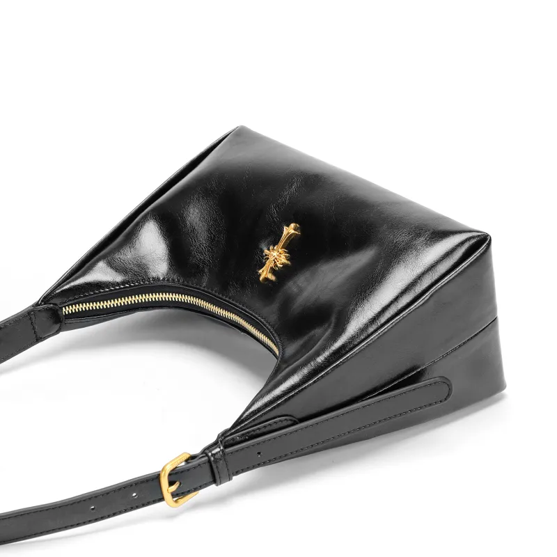 Ed Hardy Classic Series Cow Leather Crossbody Underarm Shoulder Bag Women's Multicolor-5