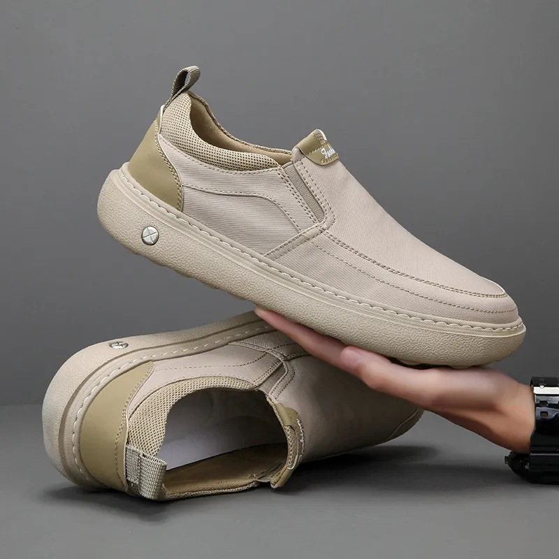 LINSEN Breathable And Lightweight Low Top Casual Shoes Men's-11