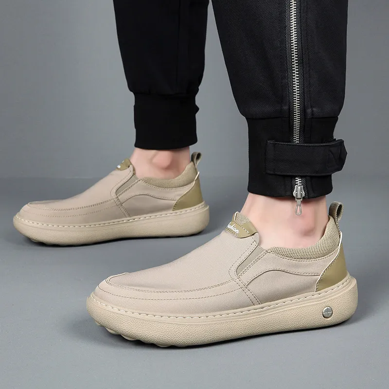 LINSEN Breathable And Lightweight Low Top Casual Shoes Men's-12