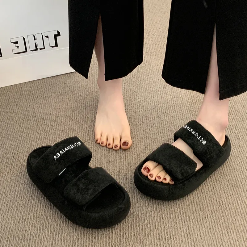 WUJI Rubber Sole Slip Resistant Abrasion Resistant Slide Slippers Women's-3
