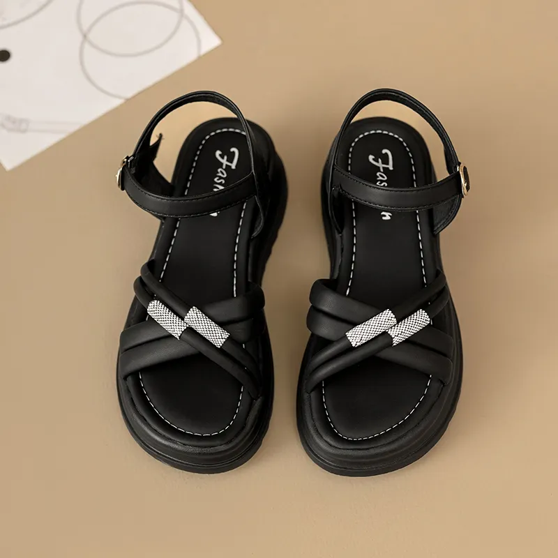 WUJI One Strap Sandals 5CM Women's-2