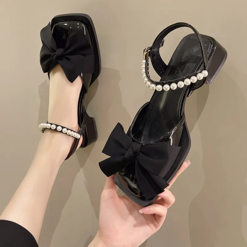 WUJI Chunky Heel High Heels 4cm Women's-9