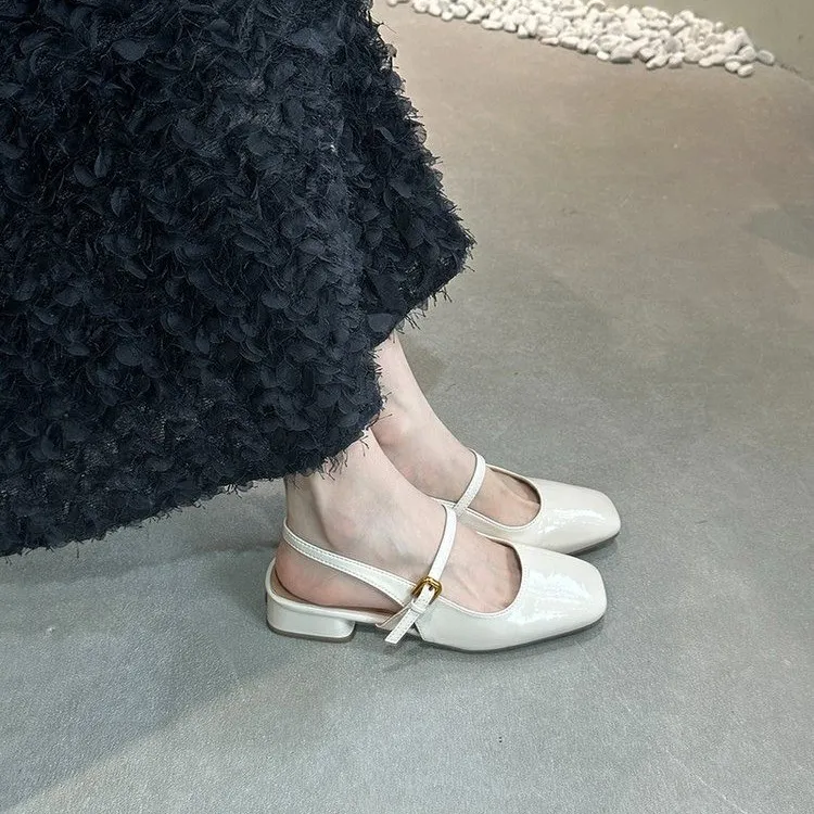 WUJI Chunky Heel High Heels Women's-4