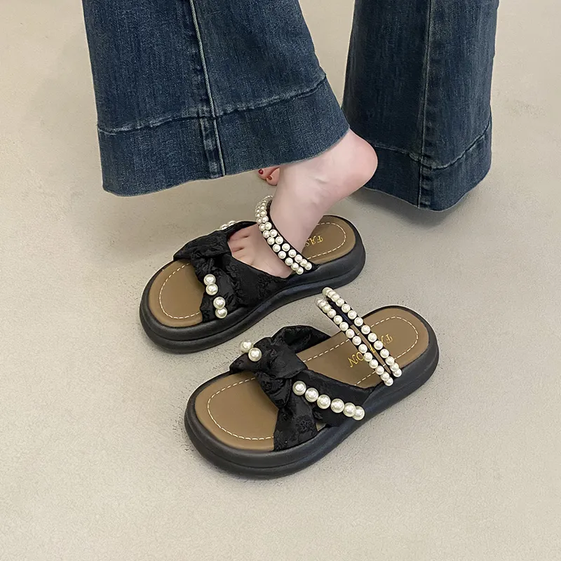 WUJI Rubber Sole Slip Resistant Odor Resistant Slide Slippers Women's-8