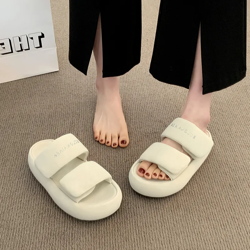 WUJI Rubber Sole Slip Resistant Abrasion Resistant Slide Slippers Women's-6