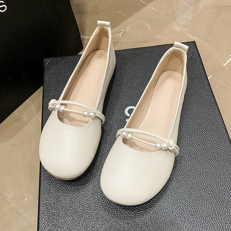WUJI Women's Casual Shoes 1.5cm Women's Ecru-2