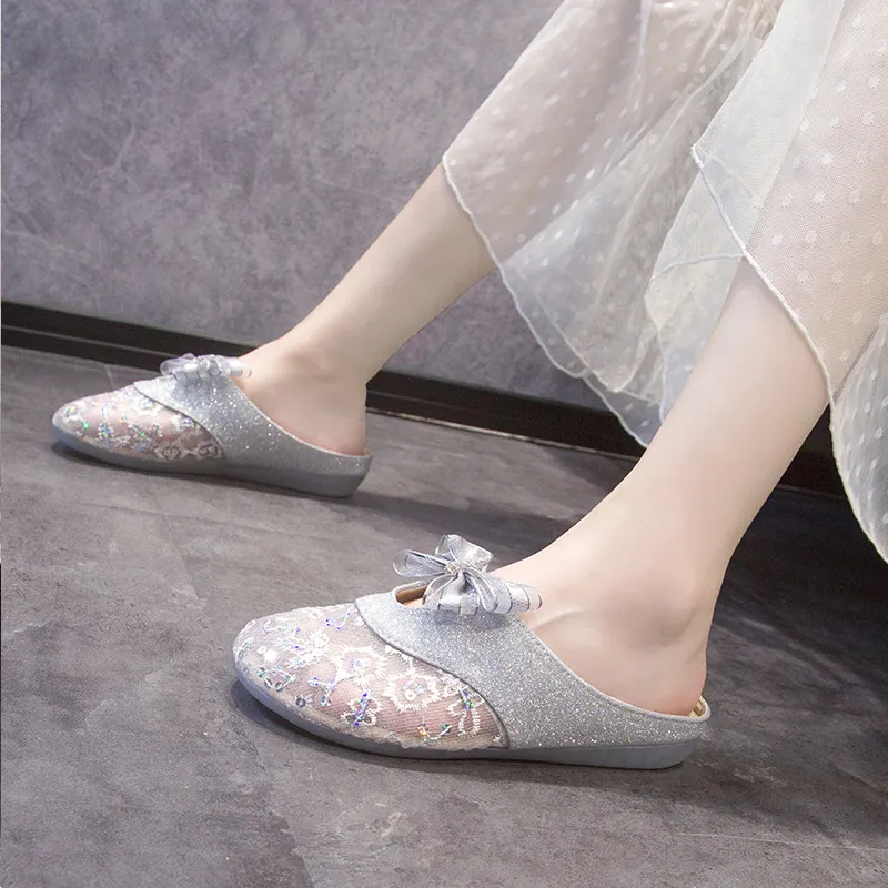 WUJI Rubber Sole Cut Out Odor Resistant Slip Resistant Closed Toe Slippers Women's-1