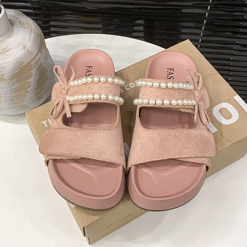 WUJI Rubber Sole Slip Resistant Abrasion Resistant Slide Slippers Women's-6