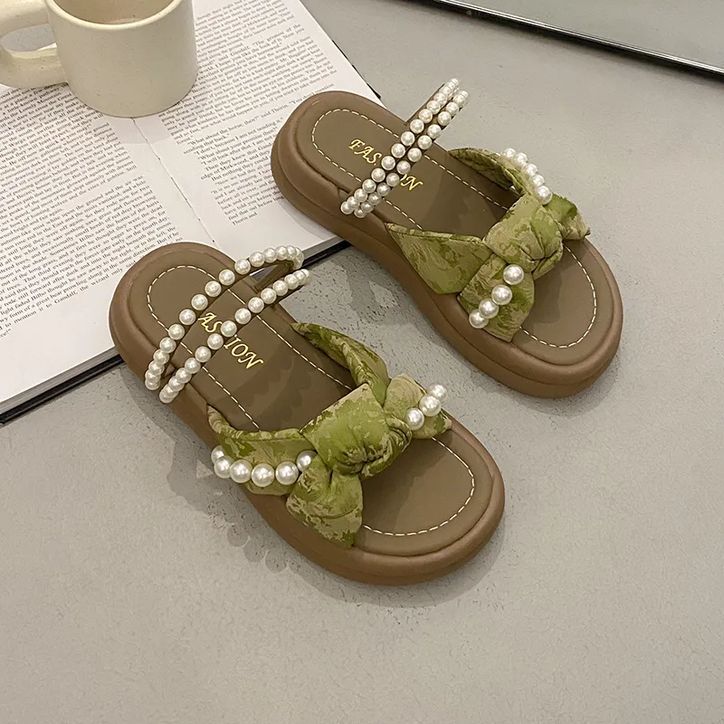WUJI Rubber Sole Slip Resistant Odor Resistant Slide Slippers Women's-12