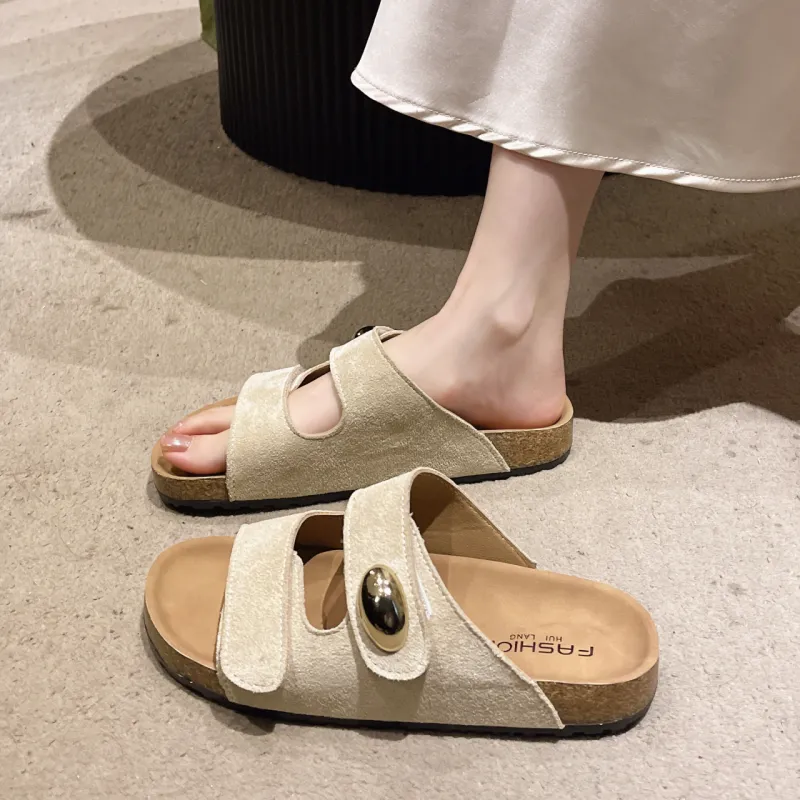 WUJI Slip Resistant Abrasion Resistant Slide Slippers Women's-2