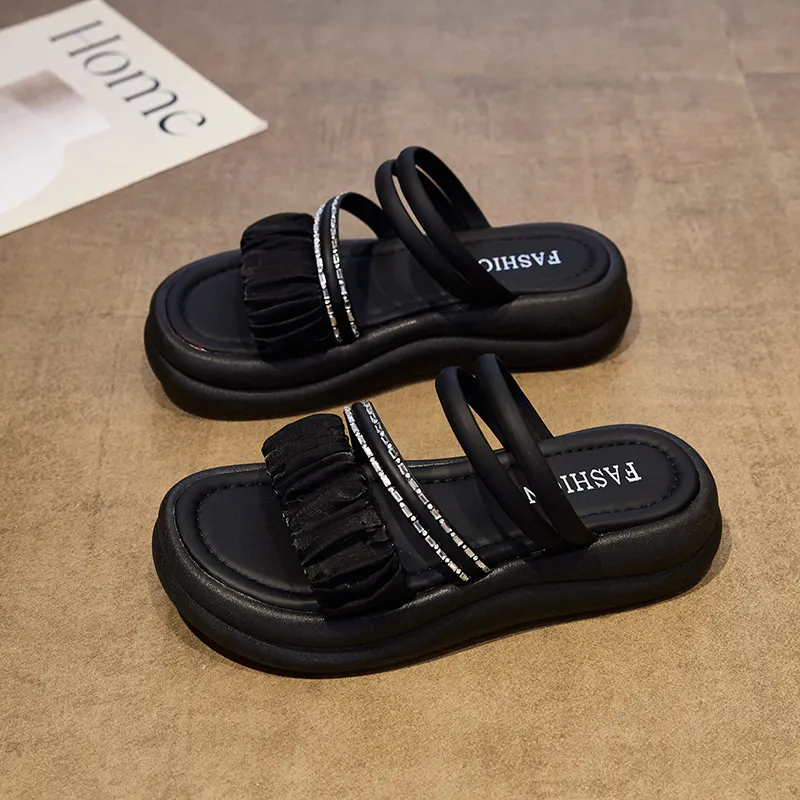WUJI Slip Resistant Odor Resistant Slide Slippers Women's-3