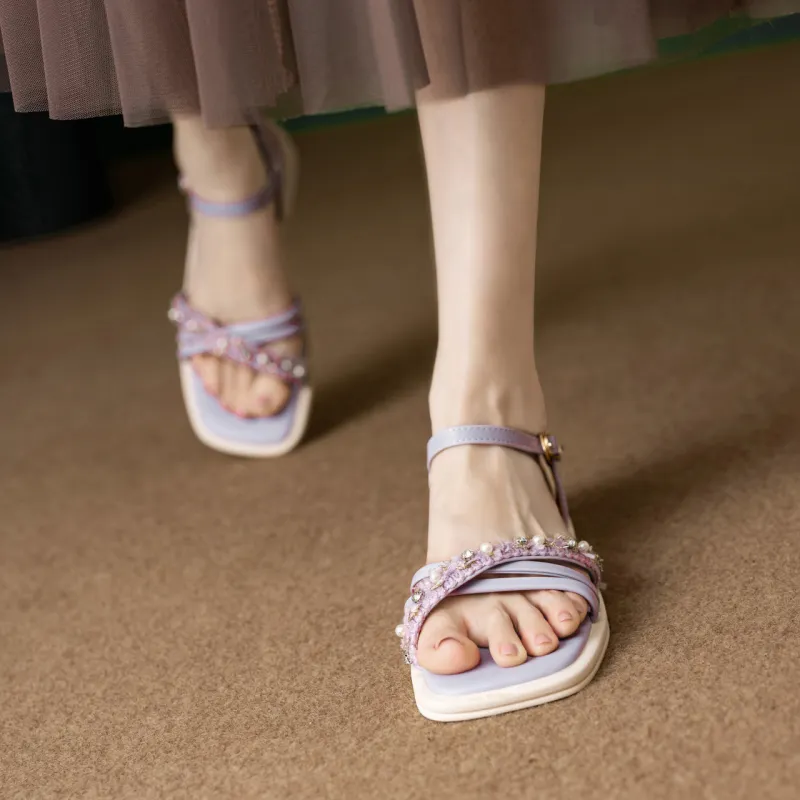 WUJI One Strap Sandals 3.5cm Women's-2