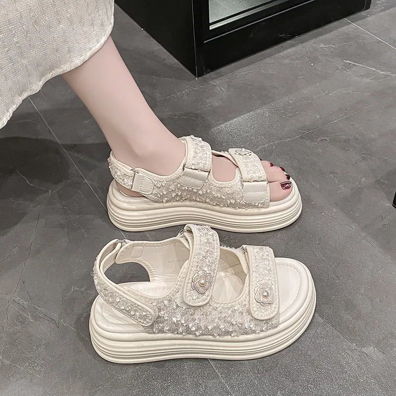 WUJI One Strap Sandals 5CM Women's-8