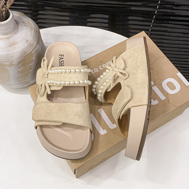 WUJI Rubber Sole Slip Resistant Abrasion Resistant Slide Slippers Women's-11