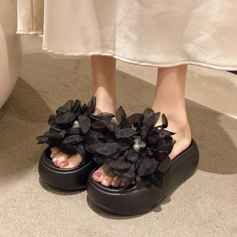 WUJI Rubber Sole Abrasion Resistant Slip Resistant Slide Slippers Women's-7