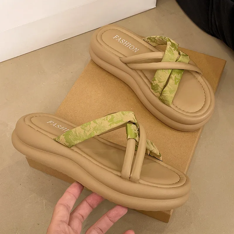 WUJI Rubber Sole Slip Resistant Abrasion Resistant Slide Slippers Women's-4