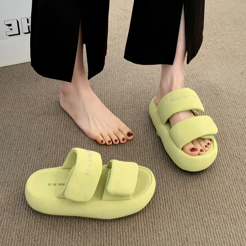 WUJI Rubber Sole Slip Resistant Abrasion Resistant Slide Slippers Women's-13