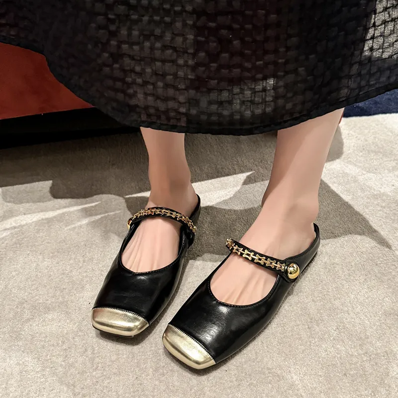 WUJI Rubber Sole Metal Abrasion Resistant Slip Resistant Closed Toe Slippers Women's-3