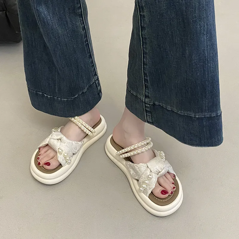 WUJI Rubber Sole Slip Resistant Odor Resistant Slide Slippers Women's-4