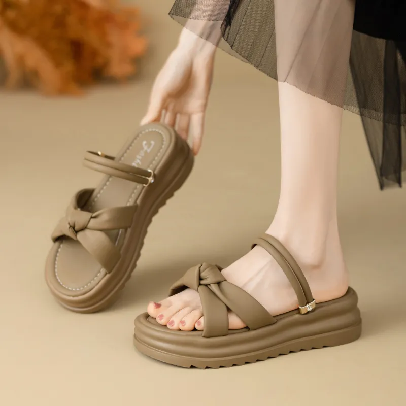 WUJI Rubber Sole Metal Slip Resistant Abrasion Resistant Slide Slippers Women's-6