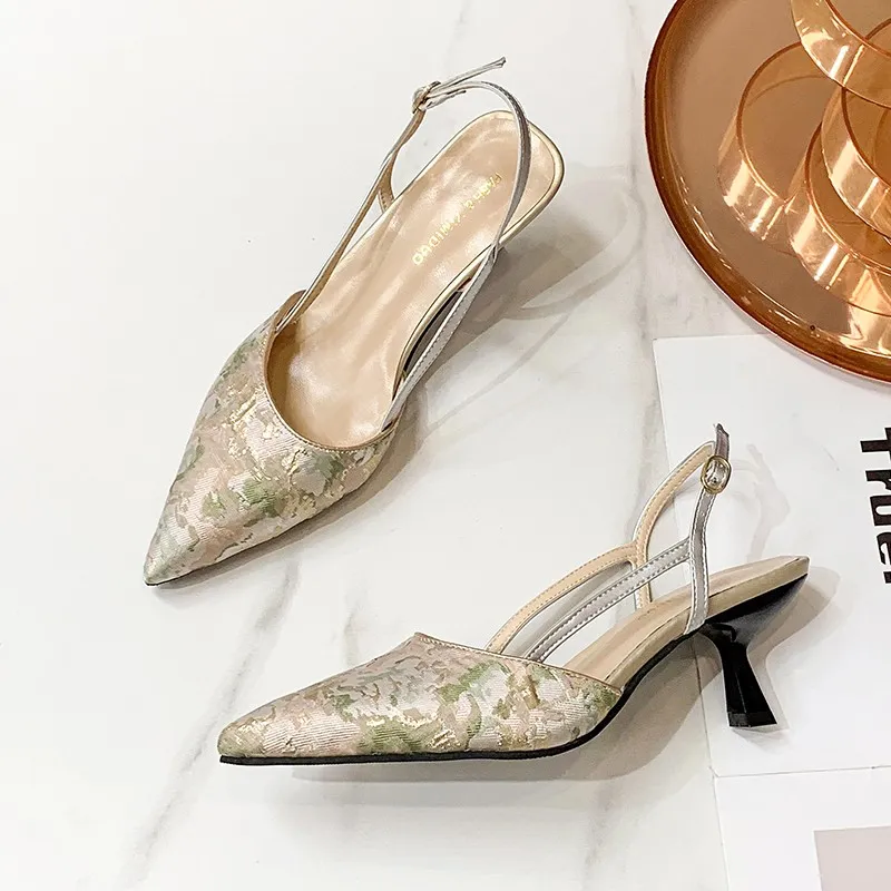 WUJI Slim Heel High Heels 7cm Women's-5